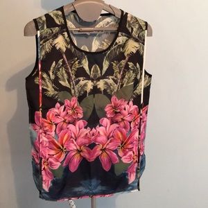 Stella McCartney Hawaiian Print Silk Top